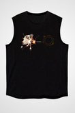 Allen Iverson Baskılı Unisex Siyah Kolsuz Tişört - Tshirt