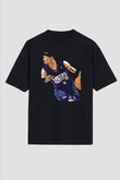 Allen Iverson Baskılı Unisex Siyah Oversize Tişört - Tshirt