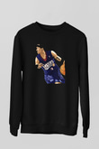 Allen Iverson Baskılı Unisex Siyah Sweatshirt