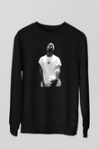 Allen Iverson Baskılı Unisex Siyah Sweatshirt