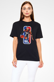 Allen Iverson Baskılı Unisex Siyah Tişört - Tshirt