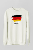 Almanya Beyaz Unisex Sweatshirt