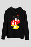 Almanya Siyah Unisex Hoodie
