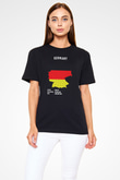 Almanya Siyah Unisex Tişört T-Shirt - TişörtFabrikası