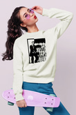Alpacino Say Hello To My Little Friend Beyaz Unisex Sweatshirt