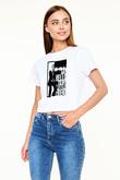 Alpacino Say Hello To My Little Friend Beyaz  Crop Top Tişört