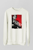 Alpacino Scarface Limited Edition Beyaz Unisex Sweatshirt