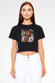 Alpacino Siyah  Crop Top Tişört