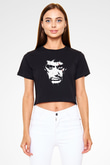 Alpacino Siyah Crop Top Tişört
