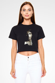 Alpacino Siyah  Crop Top Tişört
