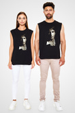 Alpacino Siyah Unisex Kolsuz Tişört