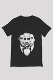 Alpacino The Godfather Siyah Unisex V Yaka Tişört T-Shirt