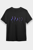 Alphaville Baskılı Unisex Siyah Tişört - Tshirt