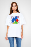 Alt-J Baskılı Unisex Beyaz Oversize Tişört