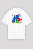 Alt-J Baskılı Unisex Beyaz Oversize Tişört