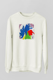 Alt-J Baskılı Unisex Beyaz Sweatshirt