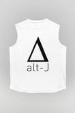 Alt-J Beyaz Unisex Kolsuz Tişört