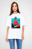 Alt-J Beyaz Unisex Oversize Tişört T-Shirt