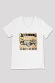 Alter Bridge Baskılı Unisex Beyaz V Yaka Tişört