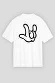 Alto Ritmo Rock Big Band Beyaz Unisex Oversize Tişört T-Shirt