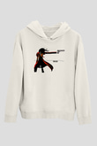 Alucard Baskılı Beyaz Unisex Hoodie