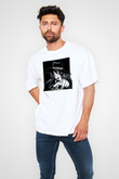 Alucard Baskılı Beyaz Unisex Oversize Tişört - Tshirt