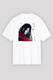 Alucard Baskılı Beyaz Unisex Oversize Tişört - Tshirt