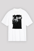 Alucard Baskılı Beyaz Unisex Oversize Tişört - Tshirt