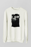 Alucard Baskılı Beyaz Unisex Sweatshirt