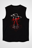 Alucard Baskılı Unisex Siyah Kolsuz Tişört - Tshirt