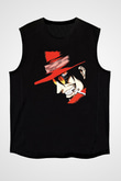 Alucard Baskılı Unisex Siyah Kolsuz Tişört - Tshirt