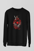 Alucard Baskılı Unisex Siyah Sweatshirt