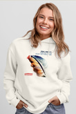 Aly & Fila Beyaz Unisex Kapşonlu Sweatshirt