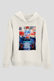 Aly & Fila Beyaz Unisex Kapşonlu Sweatshirt