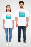 Aly & Fila Beyaz Unisex Tişört T-Shirt - TişörtFabrikası