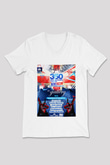 Aly & Fila Beyaz Unisex V Yaka Tişört T-Shirt