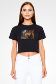 Aly & Fila Siyah  Crop Top Tişört