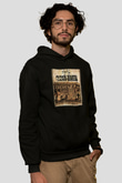 Aly & Fila Siyah Unisex Hoodie