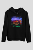 Aly & Fila Siyah Unisex Kapüşonlu Sweatshirt
