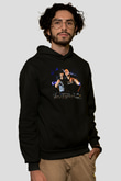Aly & Fila Siyah Unisex Kapüşonlu Sweatshirt