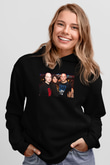 Aly & Fila Siyah Unisex Kapüşonlu Sweatshirt