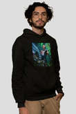 Aly & Fila Siyah Unisex Kapüşonlu Sweatshirt