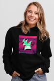 Aly & Fila Siyah Unisex Kapüşonlu Sweatshirt