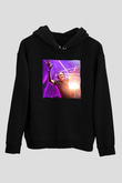 Aly & Fila Siyah Unisex Kapüşonlu Sweatshirt