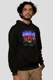 Aly & Fila Siyah Unisex Kapüşonlu Sweatshirt