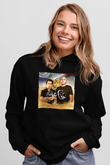 Aly & Fila Siyah Unisex Kapüşonlu Sweatshirt