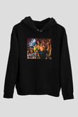 Aly & Fila Siyah Unisex Kapüşonlu Sweatshirt
