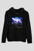 Aly & Fila Siyah Unisex Kapüşonlu Sweatshirt