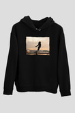 Aly & Fila Siyah Unisex Kapüşonlu Sweatshirt