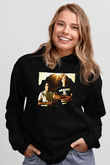 Aly & Fila Siyah Unisex Kapüşonlu Sweatshirt